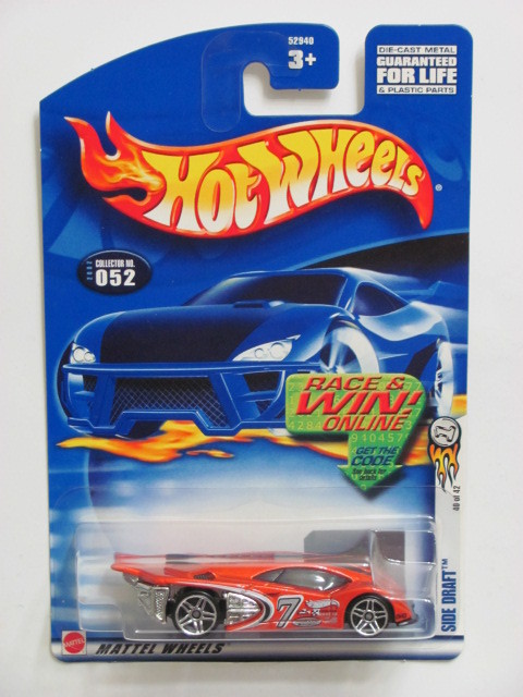 hot wheels 2002 side draft #052 orange