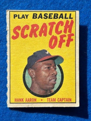 1970 Topps Play Baseball Scratch Off Hank Aaron