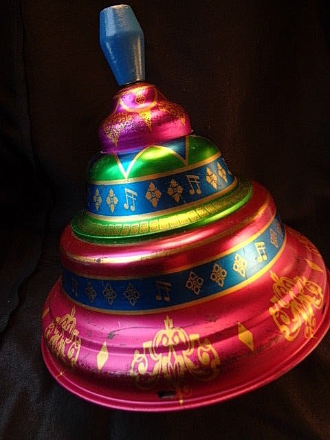 Ohio Art Metal/Tin Toy Top Modern Design