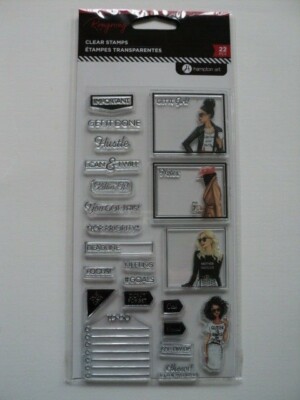 HAMPTON ART RONGRONG CLEAR STAMPS 'PRODUCTIVITY' SC0918 BNIP *LOOK* 