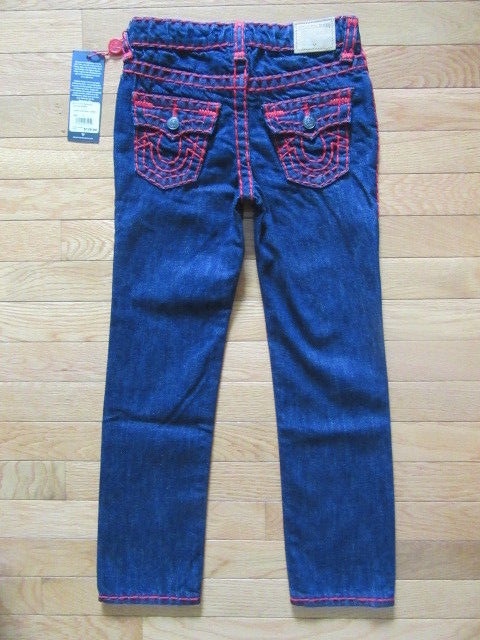 TRUE RELIGION BOYS GENO CONTRAST SUPER T JEANS, ADJUSTABLE WAIST, NWT $129, 7