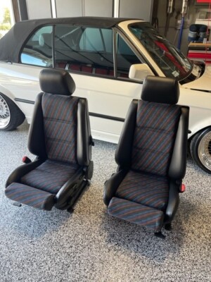BMW E30 325i 318i M3 M TECH UPHOLSTERY SPORT SEAT KIT GERMAN VINYL BEAUTIFUL