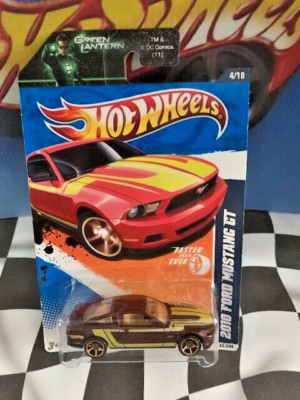 Hot Wheels 2011 Faster Than Ever 4/10 144 2010 Ford Mustang GT RED Green Lantern