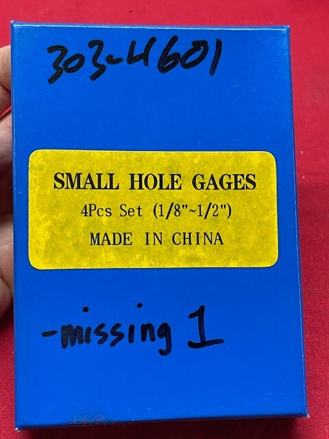 Shars 303-4601 Small Hole Gage Set - 4 pcs. (MISSING 1 gage)