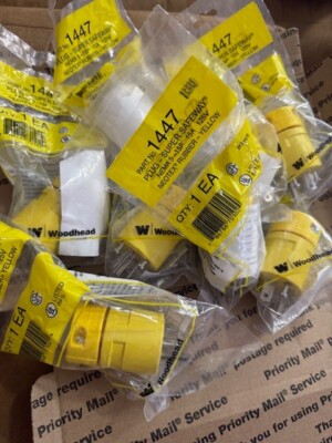 (Pack of 8) Woodhead 1447 NEMA 5-15apm 125 volt Plug Super Safeway 
