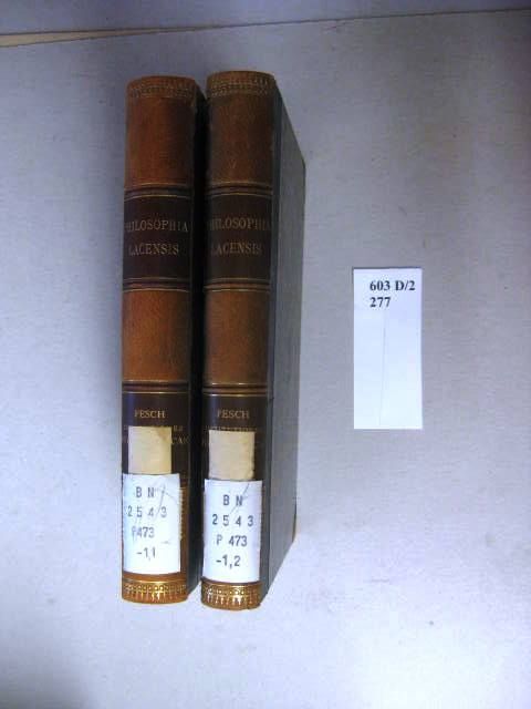 Philosophia Lacensis Sive Series Instituionum Philosophiae Scholasticae. Edita A
