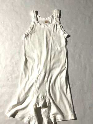 Rare Vintage HANES Mens Cotton One Piece Tank Short Union Suit Underwear sz 36
