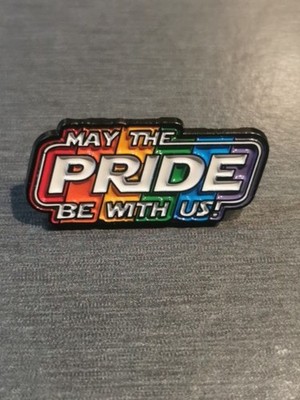 MAY THE PRIDE BE WITH US LGBT GAY PRIDE RAINBOW FLAG pin Badge Patch New 