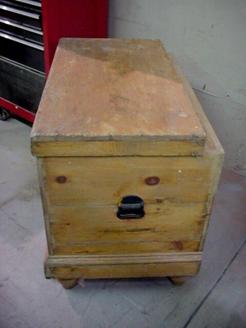 Antique Lift Top Solid Pine Ice Box Circa 1905 Primative Cabin Refrigerator