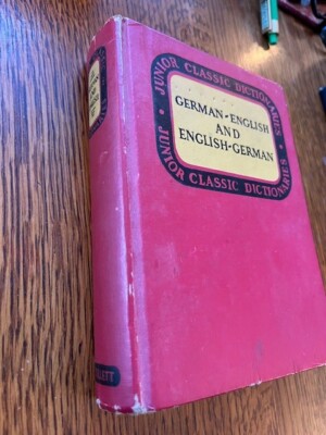 German English and English German Junior Classic Dictionary 1948