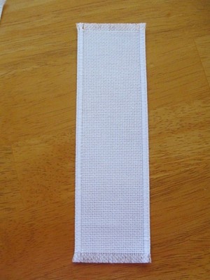 12 Blank White Aida Bound Fabric Bookmarks For Cross Stitching 14 Count 30 X120