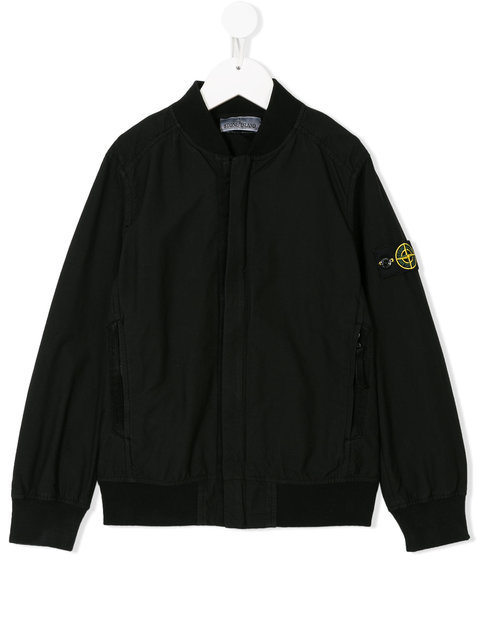 Stone Island Junior Boys plaque bomber Jacket in black, 681640733
