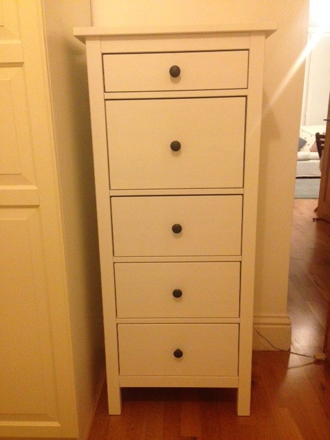 Ikea Hemnes White Tall Chest Of 5 Drawers Excellent Condition