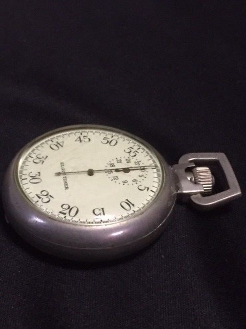 Antique 1943 Elgin Timer WW 2  Military Stopwatch 7 Jewels-Runs Great