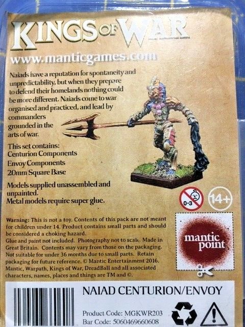 Kings of War - Naiad Centurion/Envoy - Miniatures -=NEW=- Mantic