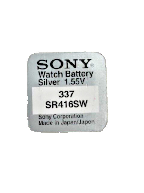 Uhren Batterie Sony  337 Sr416sw 1,55volt Silber Oxid Knopfzelle Batterie Sr416s