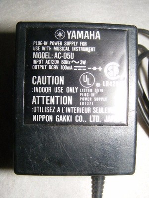 Yamaha AC-05U Power Supply AC Adaptor