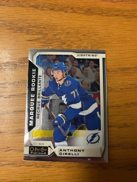 2018-19 Anthony Cirelli O-Pee-Chee Platinum marquee rookie hockey card - #154. rookie card picture