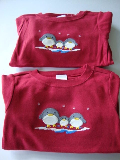 GYMBOREE Holiday Christmas Red Penguins Gymmies Pjs Pajamas Boy Girl 5 - 2 Pairs