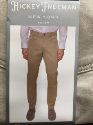 NWT Mens Hickey Freeman Cotton Blend Stretch 5 Pocket Pants Variation Size/Color