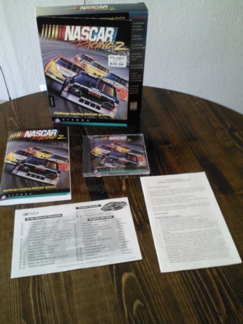 NASCAR Racing 2 (PC, 1996) CD Rom Dos Windows 95 Computer Game Sierra Complete
