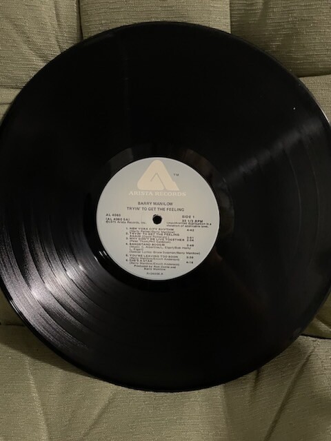 BARRY MANILOW TRYIN TO GET THE FEELING VINYL LP RECORD AL4060 70s I WRITE SONGS-