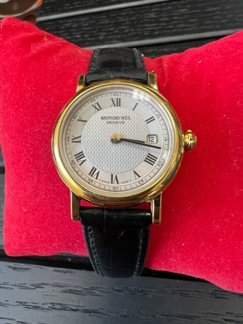 Raymond Weil 時計 18K 不動品 RAYMOND WEIL レイモンドウィル 5854 18K ep QZ 腕時計 - メルカリ