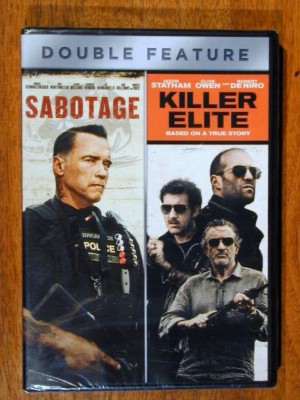 SABOTAGE/ KILLER ELITE DVD DOUBLE FEATURE BRAND NEW SEALED TWO ACTION HITS