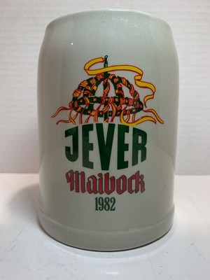 Jever Mailbock 1982 German Beer Tankard Stein Mug Pilsener Breweriana Stoneware