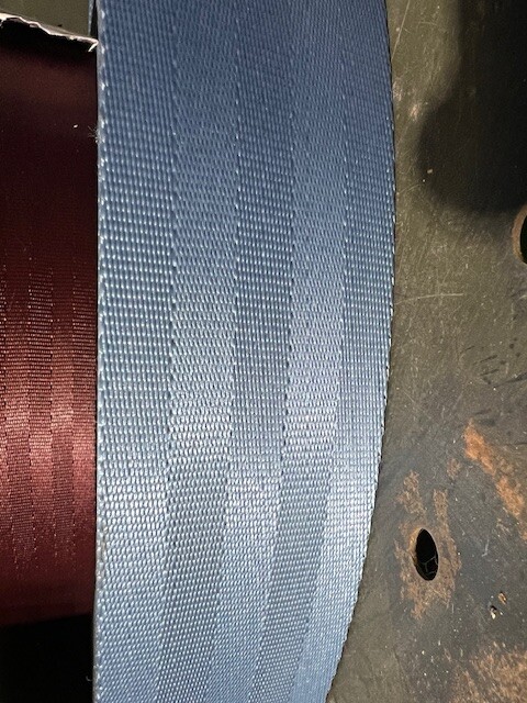 Seat Belt Webbing, Webbing For Seat Belts, All Quantities, New, Various Colors