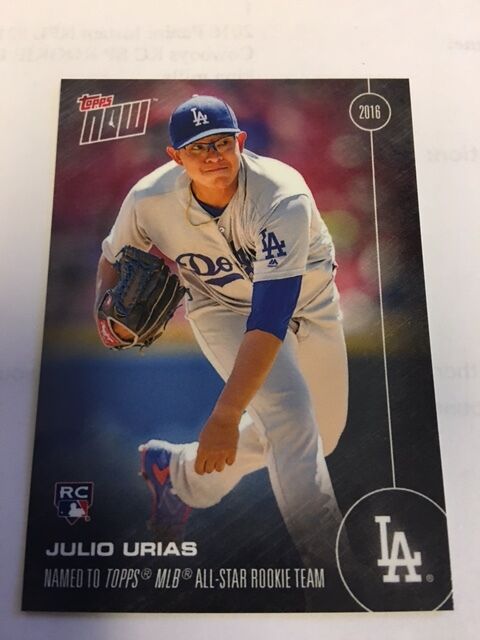 2016 Topps Now All Star Rookie Team # Os-26 Julio Urias L.a Dodgers Rc Sp # /665