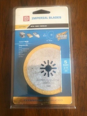 MMT410 Segment Blade Imperial Blades Oscillating Saw 5 pk Metal Wood Fiberglass 