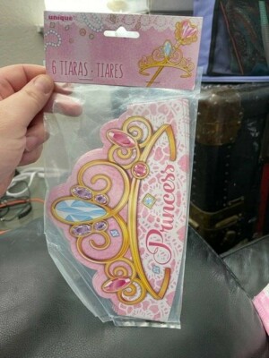 Unique Pink Princess Tiaras 6 Count New!!!
