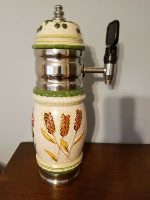 Rare Beck's Porcelain Bremen Germany Draft Beer Keg Tap Tower Home Bar Tavern