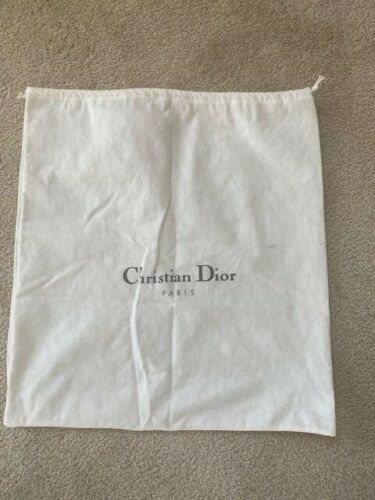 White CHRISTIAN  DIOR  Storage Dust Bag 16" x 17" Shoes Handbag AUTHENTIC NEW