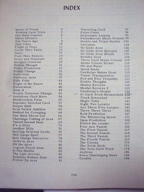 vintage card tricks the cardician 1987 edward marlo 199 pages card magic cards