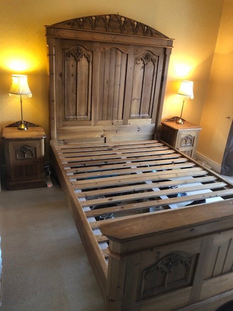 Antique Solid Pine Bedroom Furniture Set Gothic Style In Heald Green Manchester Gumtree