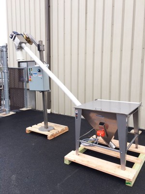 Hapman Helix Flexible Screw Conveyor with Bulk Hopper for Bulk Material Handling