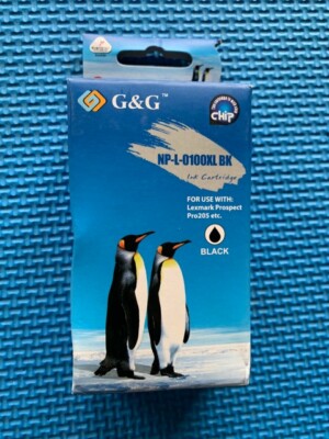 G&G Cartridge Ink NP-L-0100XL BK New Use For Lexmark Prospect Pro205 etc.
