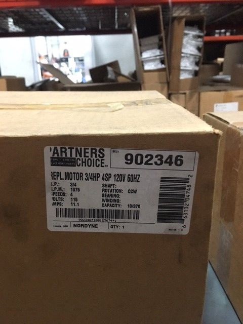 Nordyne 902346 Miller FASCO Furnace Replacement Blower Motor 3/4HP 4 SPEED 120V