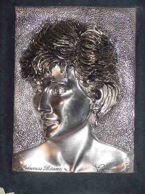 Princess Diana Cameo Sculpture 925 Hallmarked Silver Memorial Limited Edition IT