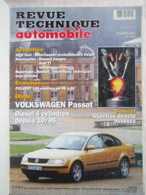 Revue Technique Volkswagen Passat Diesel 4 Cyl Depuis 10/96