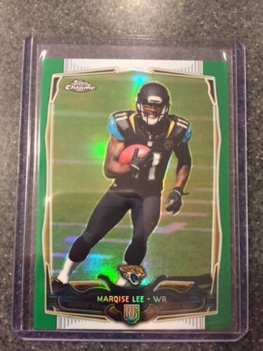 2014 Topps Chrome Green Refractor Rookie Card Marqise Lee. rookie card picture