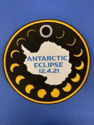 TOTAL SOLAR ECLIPSE ANTARCTICA 12'' SOUVENIR GIANT EMBROIDERED PATCH TOTALITY