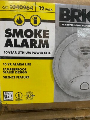 (12 PACK) First Alert 10-Year Battery-operated Ionization Sensor Smoke Detector