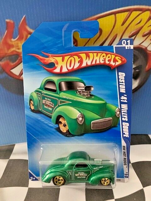 2010 Hw Hot Rods 1/10 139  Custom '41 Willys Coupe Green 5sp Kmart