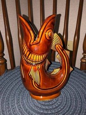 Brown Gurgling Cod Fish Pitcher England Shreve Crump & Low ...