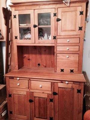 Golden Pine Burkholder Amish Crafted Hoosier Cabinet 46x24x72 Ebay