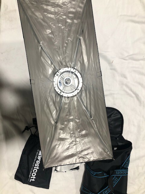 Westcott Rapid Box Strip Softbox with Speedlight Mount and Egg Crate Grid