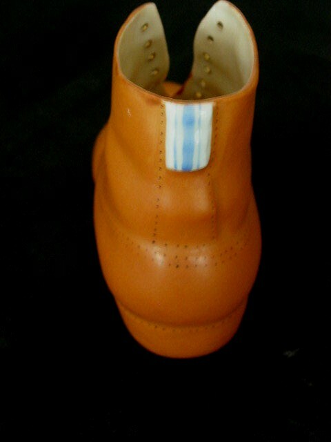 Vintage Royal Bayreuth Mans Large Orange Work Boot